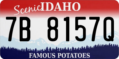 ID license plate 7B8157Q