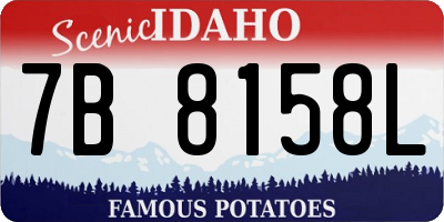 ID license plate 7B8158L