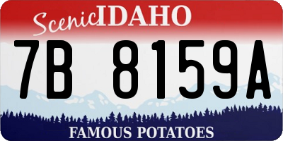 ID license plate 7B8159A