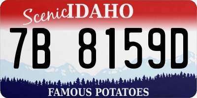 ID license plate 7B8159D