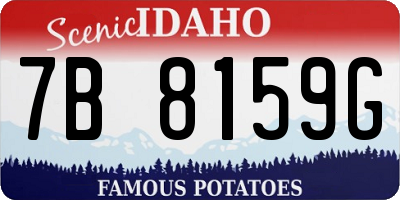 ID license plate 7B8159G