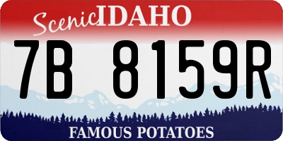 ID license plate 7B8159R