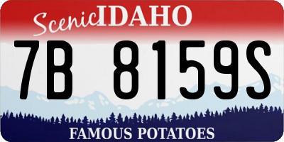 ID license plate 7B8159S