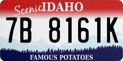 ID license plate 7B8161K