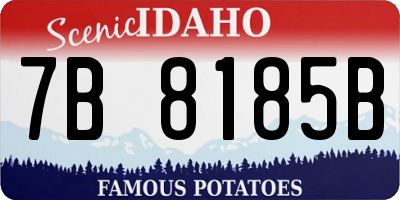 ID license plate 7B8185B