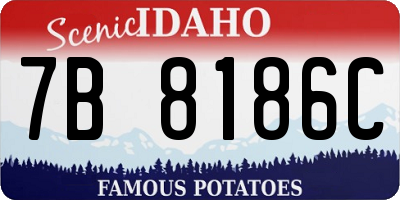 ID license plate 7B8186C