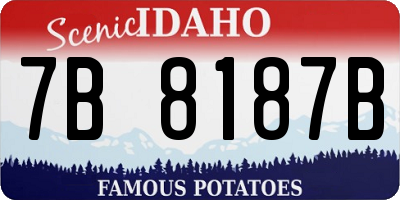 ID license plate 7B8187B