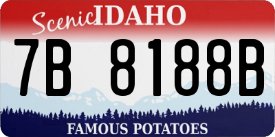 ID license plate 7B8188B