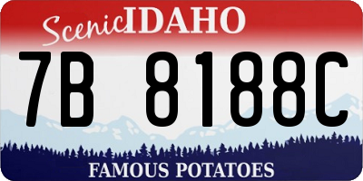 ID license plate 7B8188C