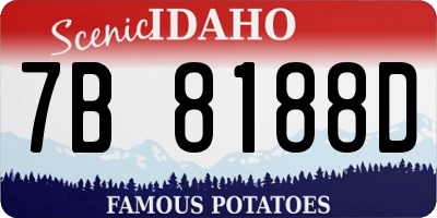 ID license plate 7B8188D