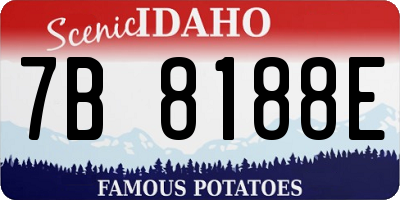 ID license plate 7B8188E