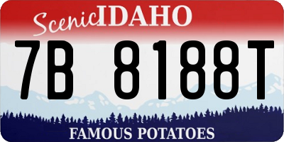 ID license plate 7B8188T