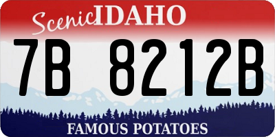ID license plate 7B8212B