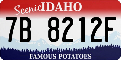 ID license plate 7B8212F
