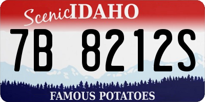 ID license plate 7B8212S