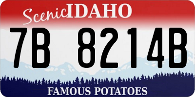 ID license plate 7B8214B