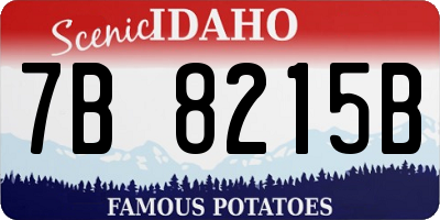 ID license plate 7B8215B