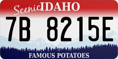 ID license plate 7B8215E