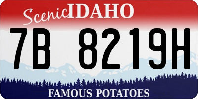 ID license plate 7B8219H