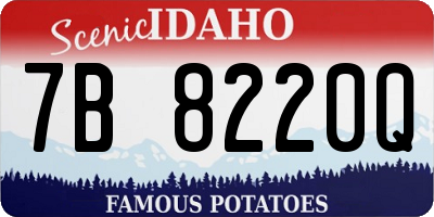 ID license plate 7B8220Q