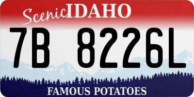 ID license plate 7B8226L