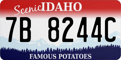 ID license plate 7B8244C