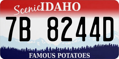 ID license plate 7B8244D