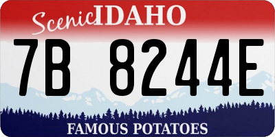 ID license plate 7B8244E
