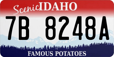 ID license plate 7B8248A