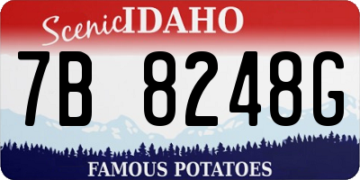 ID license plate 7B8248G