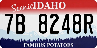 ID license plate 7B8248R