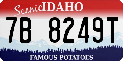 ID license plate 7B8249T