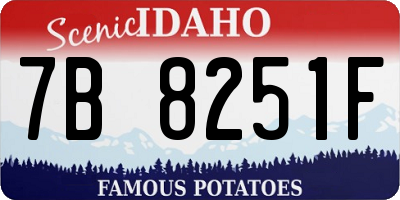 ID license plate 7B8251F