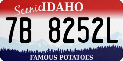ID license plate 7B8252L