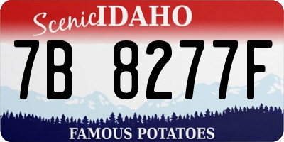 ID license plate 7B8277F