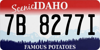 ID license plate 7B8277I