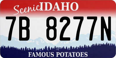ID license plate 7B8277N
