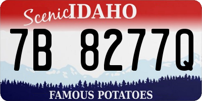 ID license plate 7B8277Q