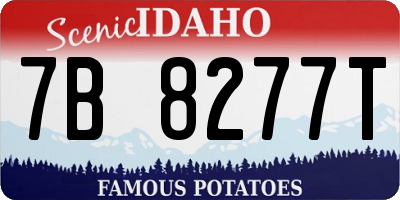 ID license plate 7B8277T