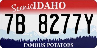 ID license plate 7B8277Y
