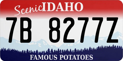 ID license plate 7B8277Z
