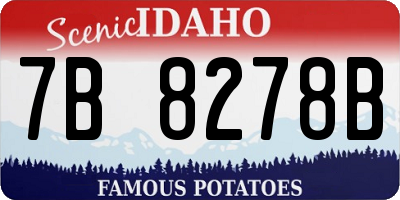 ID license plate 7B8278B