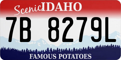 ID license plate 7B8279L