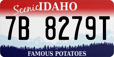 ID license plate 7B8279T