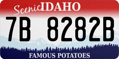 ID license plate 7B8282B