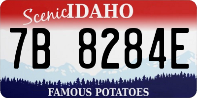 ID license plate 7B8284E