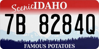 ID license plate 7B8284Q