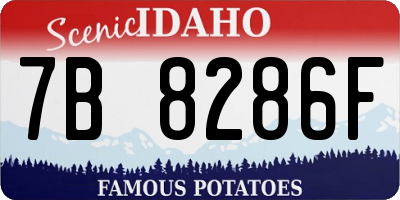 ID license plate 7B8286F