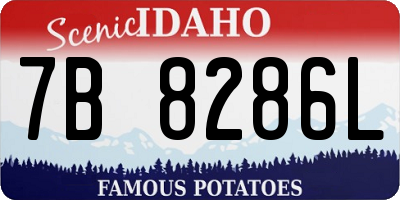 ID license plate 7B8286L