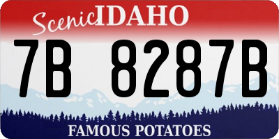 ID license plate 7B8287B